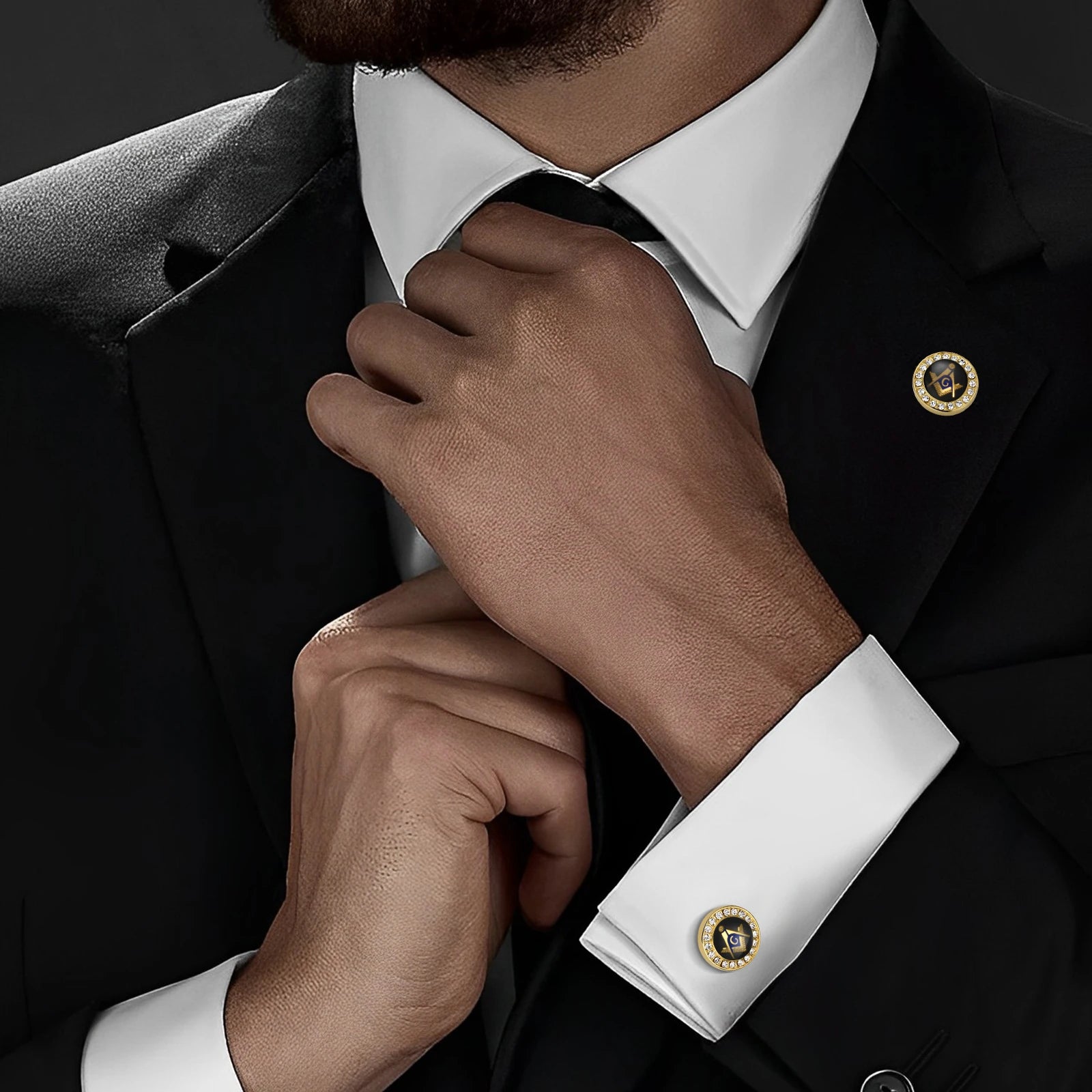 Freemason Masonic Tie Clip & Cufflinks Set – Men’s Jewelry & Accessories