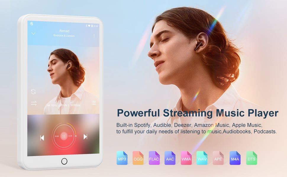 MECHEN MP3 Player – Android 9.0 with Bluetooth, WiFi & Streaming App Support (512GB Max)